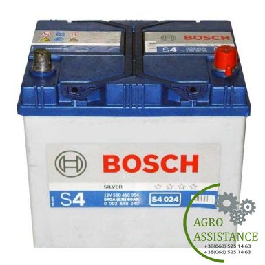 6СТ-60 (0092S40240) (+ праворуч) Акумулятор 6СТ-60 необслуж. (Азіатський корпус) (пр-во BOSCH) | Agro Assistance