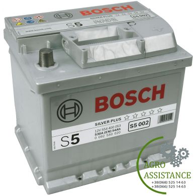 Акумулятор стартерний BOSCH 6СТ-54 Евро (S5002)