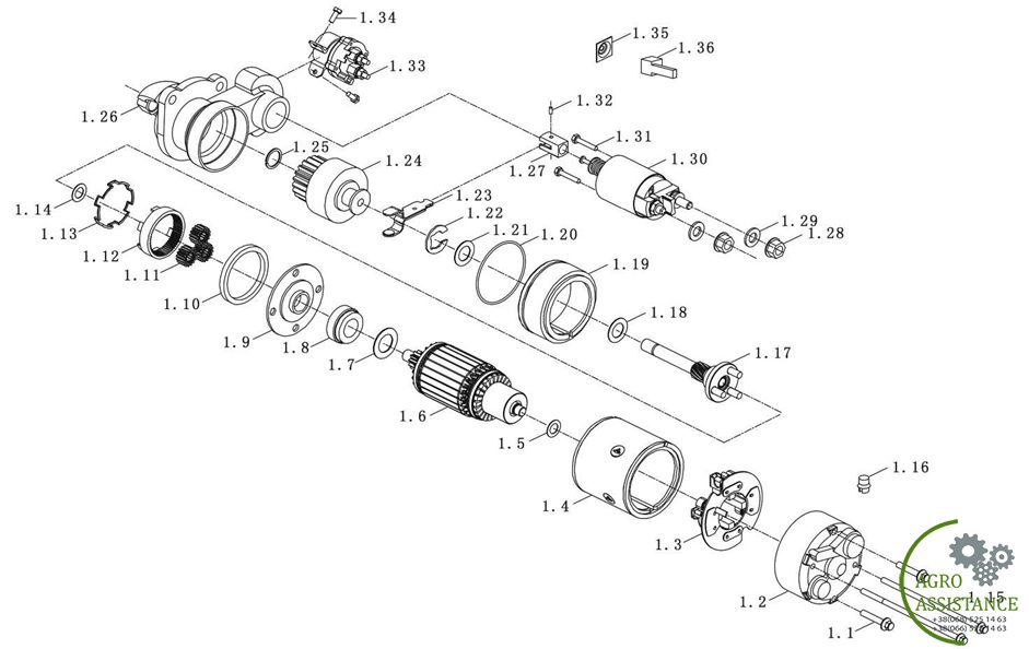 Стартер YTO X804 YTO X804 Запчастини YTO 1 грн