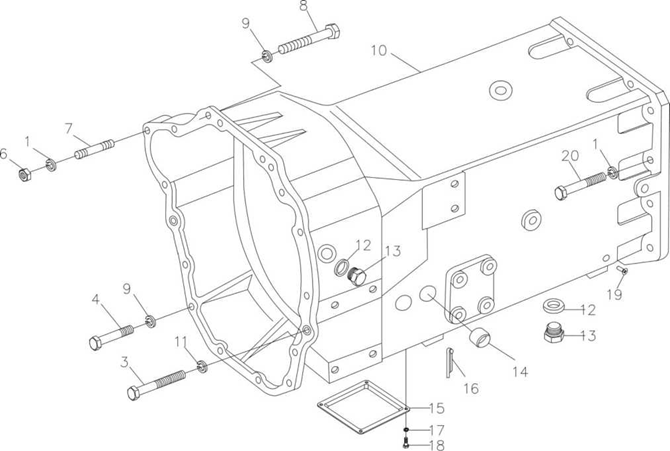 Корпус коробки передач YTO-X904 YTO X904 Запчастини YTO 1 грн