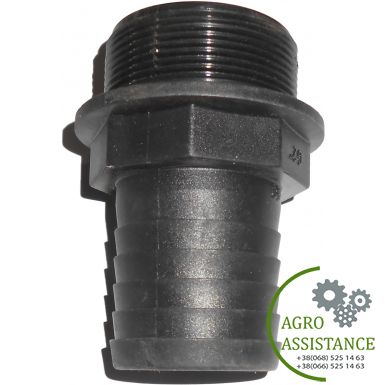 1032750 Штуцер прямой резьба наружная наружная G2 шланг Д=50mm (Arag, Италия) | Agro Assistance