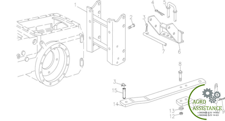 Пристрій тяговий YTO-X804