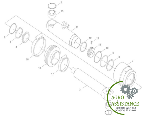 Вспомогательный цилиндр YTO-X804