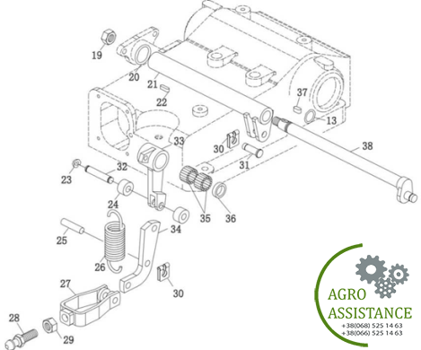 Механизм управления распределителем YTO-X804