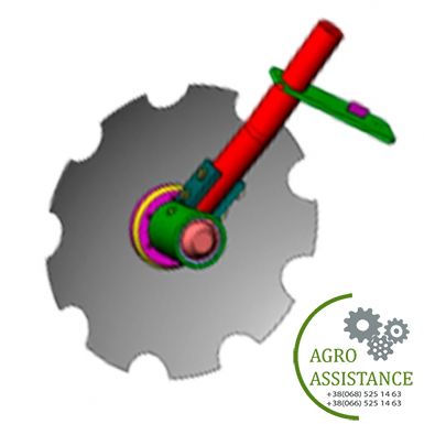 БД 03.000-07 Стойка бороны (задняя) БДН-2400,БДП-3200,4000 Паллада в сб. 2-х рядных возле шкалы (планка трехуг.) |Agro Assistance