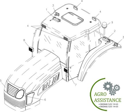 Нижний вал навески YTO-X1204