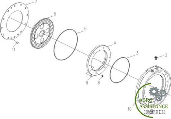 Тормозной механизм YTO X804