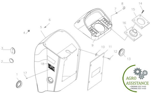 Обшивка приборной панели YTO-X804