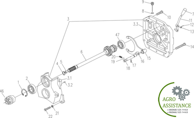 ВОМ в сборе YTO-X904