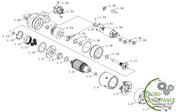 Стартер YTO X804