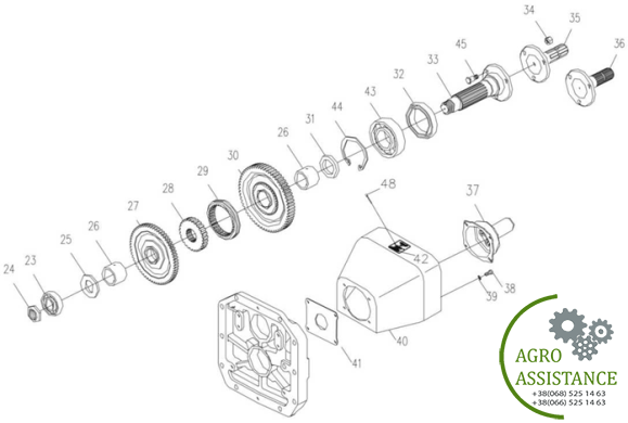ВОМ в сборе YTO-X904