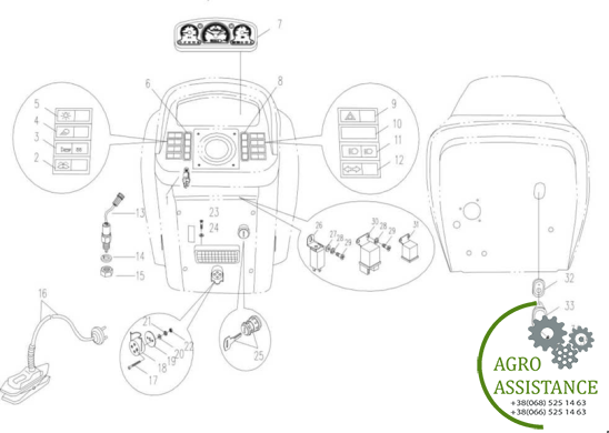 Панель приборов YTO-X804