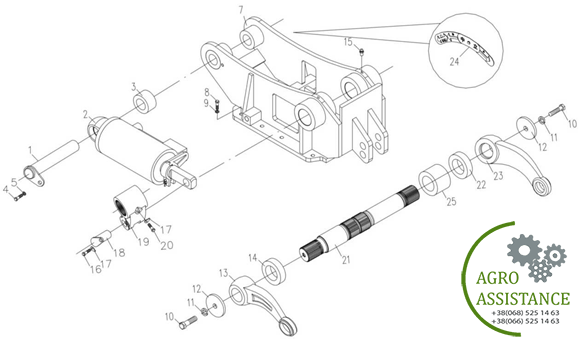 Прижимной гидроцилиндр YTO-X804