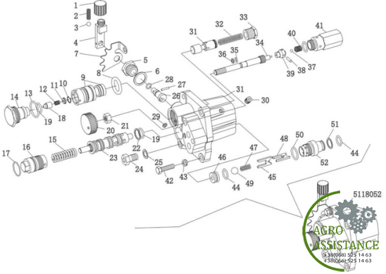 Дистребьютор в сборе YTO-X904