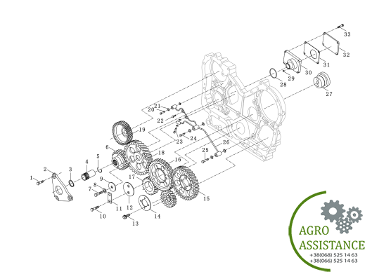 Шестерня привода воздушного компрессора YTO-X1204