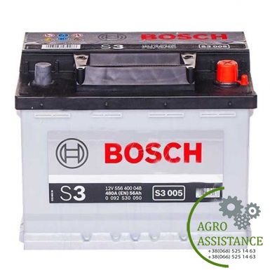 6СТ-56 (0092S30050) (+ праворуч) Акумулятор 6СТ-56 необслуж. (Пр-во BOSCH) | Agro Assistance