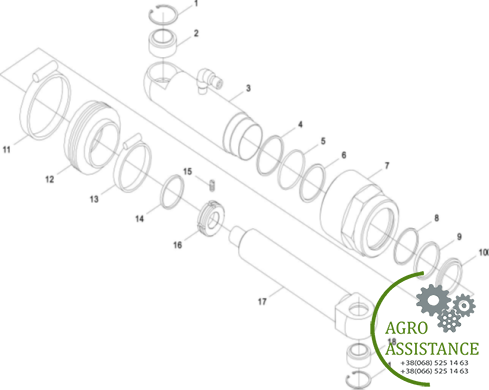 Дополнительный цилиндр навески YTO-X1204