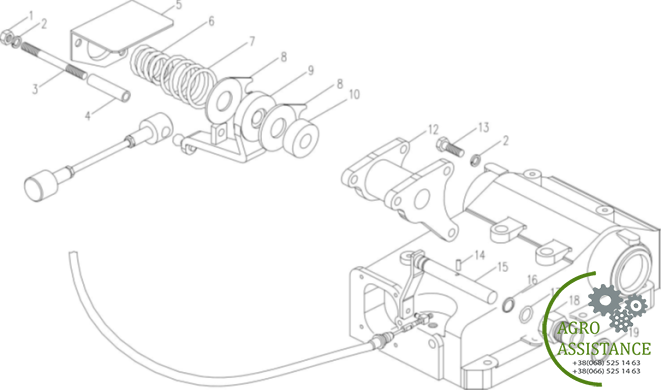 Ручка вала внутреннего рычага управления нагрузкой YTO-X1204
