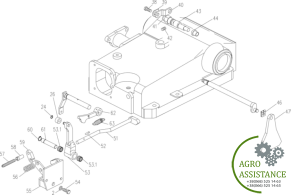 Ручка вала внутреннего рычага управления нагрузкой YTO-X1204