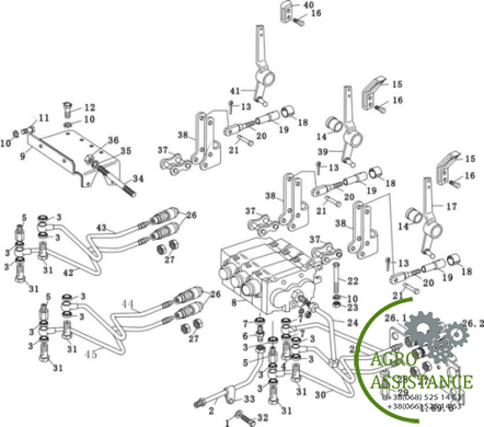 Трехкомпонентный распределительный клапан YTO-X804