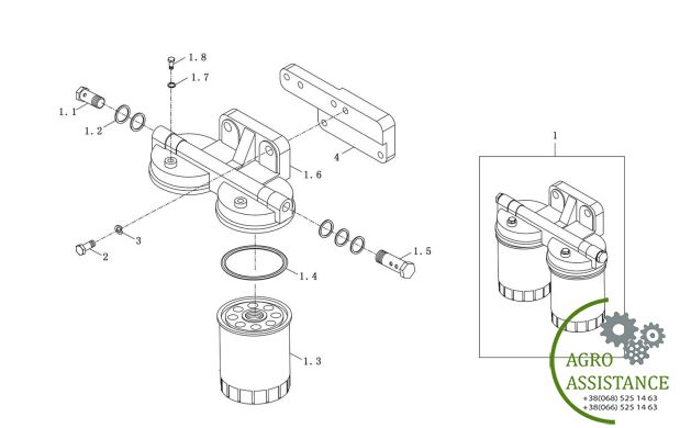 Топливный фильтр YTO-X904