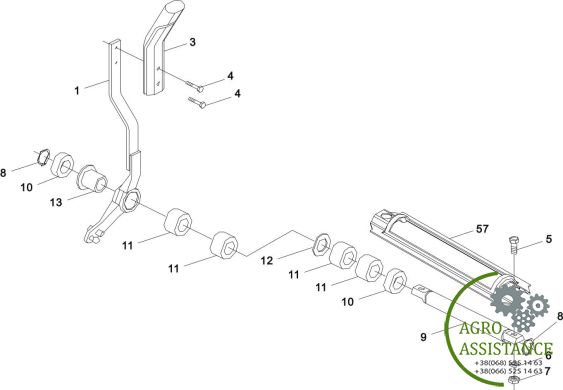 Управляющий дистрибъютор, подъемник YTO-X1204