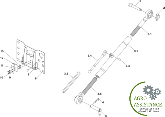 Подъемный узел навески YTO-X1204