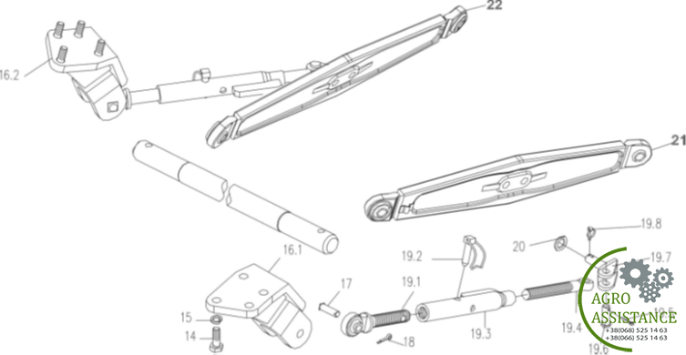Подъемный узел навески YTO-X1204