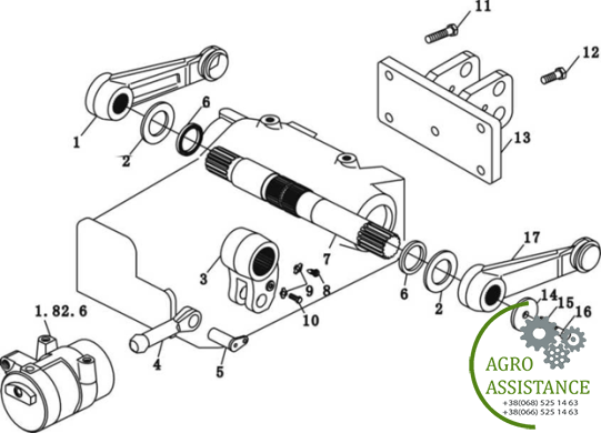 Механизм навески YTO-X804