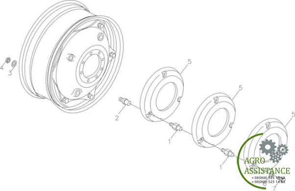 Противовес на заднее колесо YTO Х804