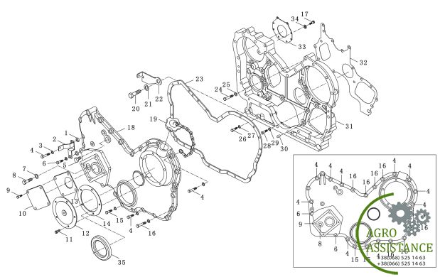 Прокладка крышки YTO-X1204