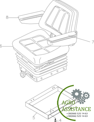 Сиденье YTO-X1204