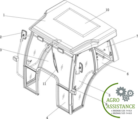 Кабина трактора YTO-X804