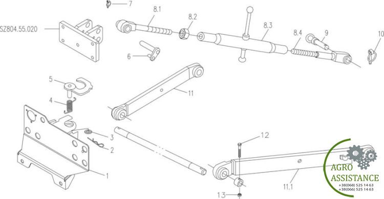 Механизм Подвески YTO X804