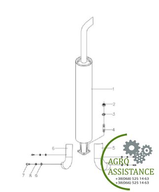Выхлопная труба YTO X804