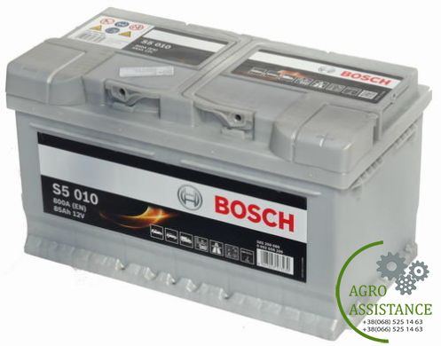 Акумулятор стартерний BOSCH 6СТ-85 H Євро (S5010)