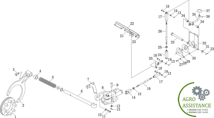 Блокировка дифференциала в сборе YTO-X1204