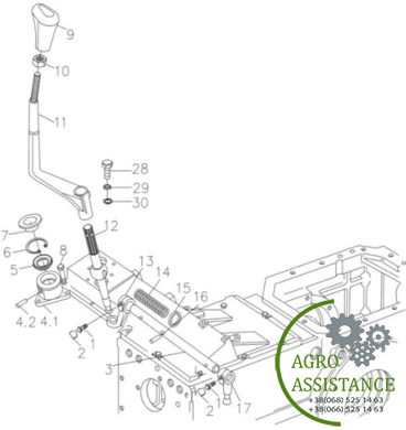 Рычаги управления коробкой YTO-X804
