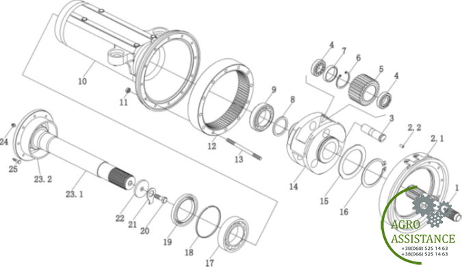 Полуось задняя YTO-X1204