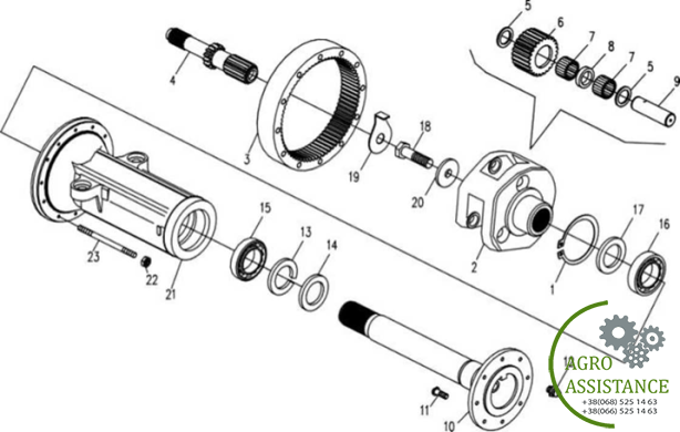 Полуось трактора YTO-X804