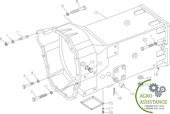 Корпус коробки передач YTO-X904