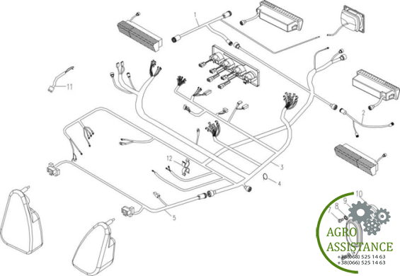 Электропроводка кабины YTO-X904