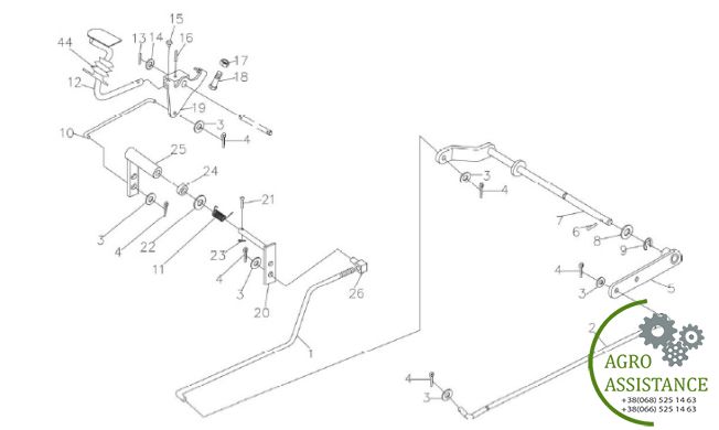 Механизм управления дроссельной заслонкой YTO X804