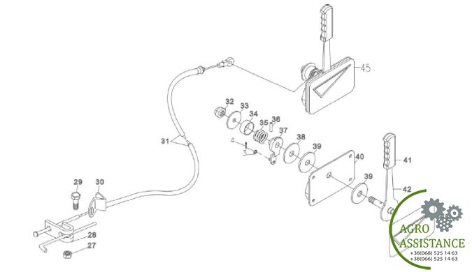 Механизм управления дроссельной заслонкой YTO X804