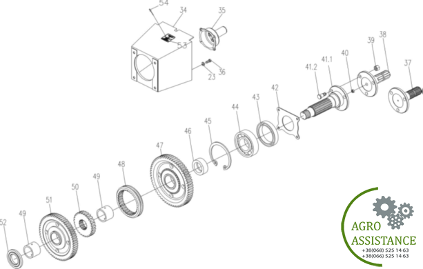 Механизм переключения передач YTO-X1204