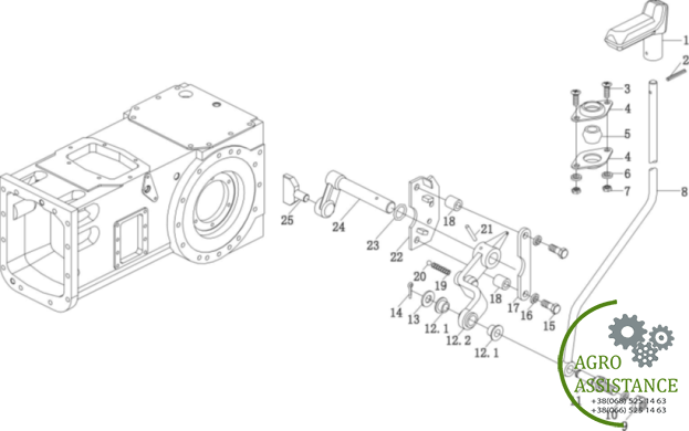 Рычаг переключения YTO-X1204