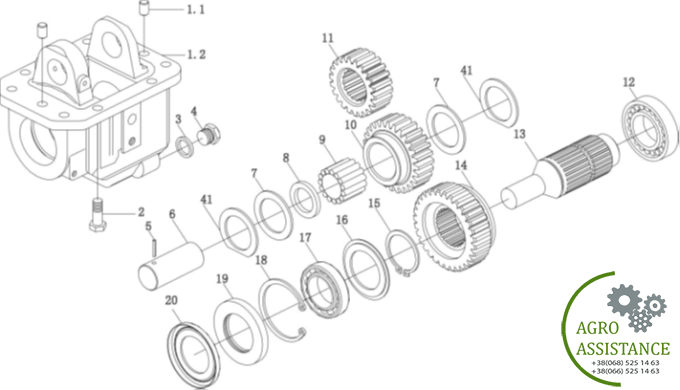 Корпус ВОМ YTO-X1204