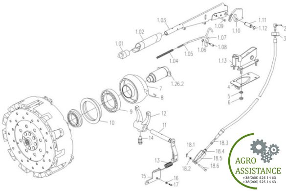 Зчеплення на ВВП YTO-X904 (12")