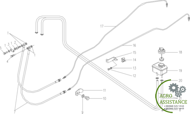 Трубопровод тормозной системы YTO-X1204