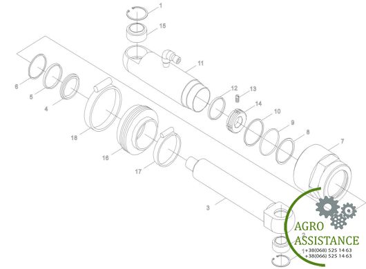 Вспомогательный цилиндр YTO-X904